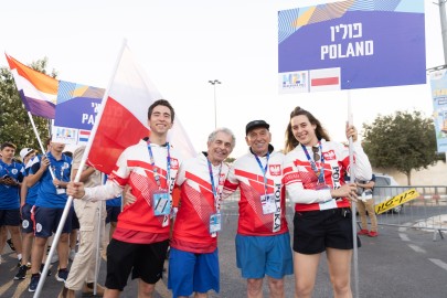 Maccabiah Opening Ceremony Galleries - Poland  - poland delegation credit daniel straboPoland